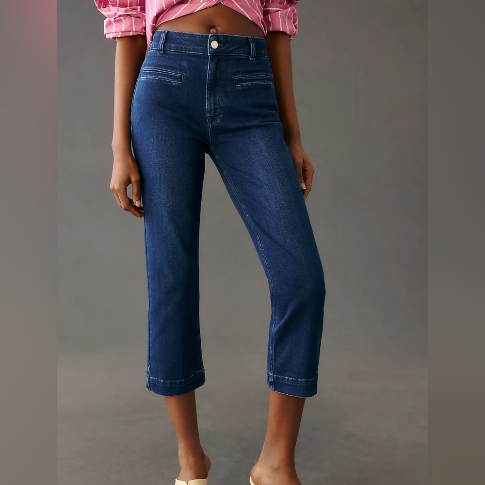 Maeve by Anthropologie The Essential Slim High Rise Straight Crop Jeans Size 29
